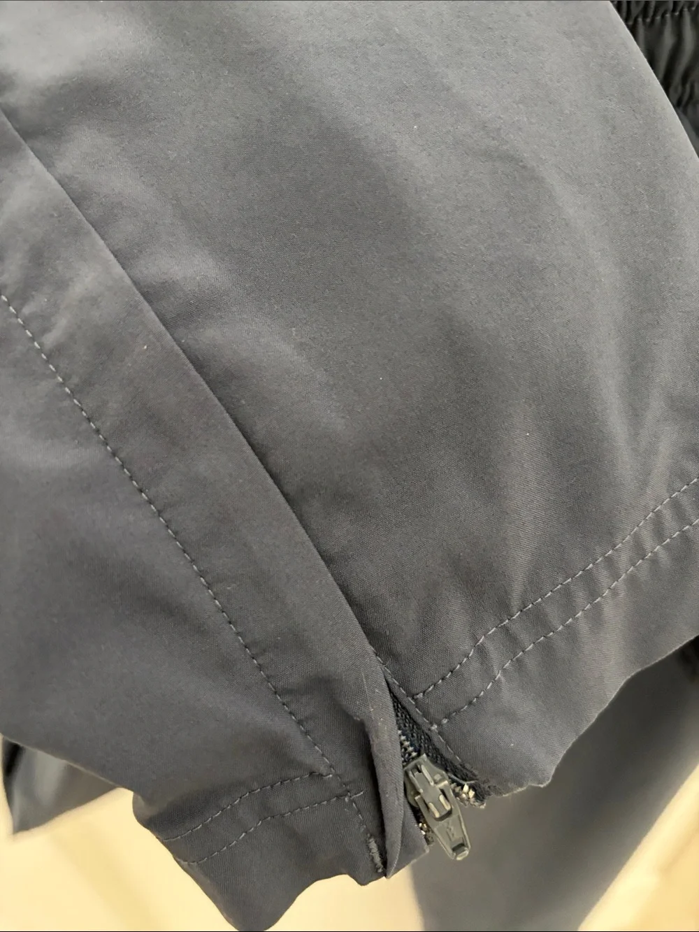 adidas Men’s Gray Athletic Joggers. Zip bottoms. 31” long. 11” rise.
